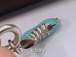 Tiffany & Co. Sterling Silver Blue Enamel Ice Skate Charm For Bracelet/Necklace