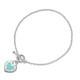 Tiffany & Co. Sterling Silver Blue Enamel Love Toggle Bracelet 6.3 Inches