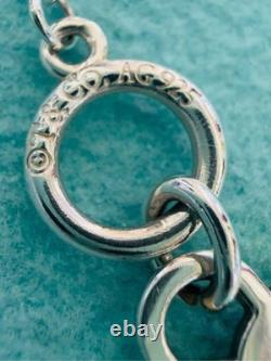 Tiffany & Co. Sterling Silver Blue Enamel LOVE Toggle Bracelet 6.3 Inches
