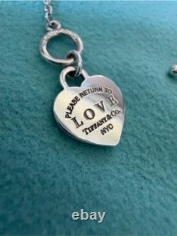 Tiffany & Co. Sterling Silver Blue Enamel LOVE Toggle Bracelet 6.3 Inches