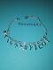 Tiffany & Co Sterling Silver Blue Enamel T&co Dangle Charm Bracelet Md/lg