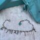 Tiffany & Co Sterling Silver Blue Enamel Tiffany&co Charm Bracelet 7.5 Box &bag