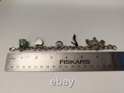 Tiffany & Co Sterling Silver Bracelet w Enamel Gift Box High Heel Dog Charm RARE