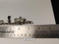 Tiffany & Co Sterling Silver Bracelet w Enamel Gift Box High Heel Dog Charm RARE