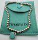 Tiffany & Co. Sterling Silver Return To Blue Enamel Heart Tag Bracelet 7