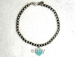 Tiffany & Co. Sterling Silver and Blue Enamel Beaded Bracelet