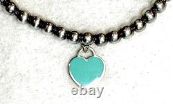 Tiffany & Co. Sterling Silver and Blue Enamel Beaded Bracelet