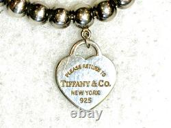 Tiffany & Co. Sterling Silver and Blue Enamel Beaded Bracelet