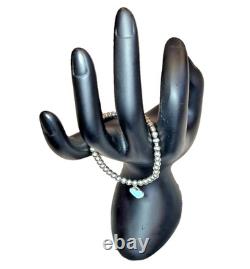 Tiffany & Co. Sterling Silver and Blue Enamel Beaded Bracelet