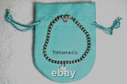 Tiffany & Co. Sterling Silver and Blue Enamel Beaded Bracelet