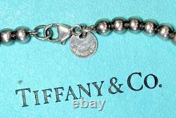 Tiffany & Co. Sterling Silver and Blue Enamel Beaded Bracelet