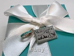 Tiffany &Co Vancouver Postcard Charm for bracelet or Pendant Sterling 925 enamel