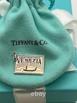 Tiffany & Co. Venice Postcard Charm for bracelet or Necklace Sterling 925 enamel