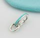 Tiffany Oval Clasping Link Blue Enamel Charm Or Bracelet Necklace Extender