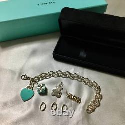 Tiffany Return to Heart Bracelet Bangle Sterling Silver AG925 Blue Enamel unused