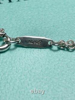Tiffany and Co. Blue Enamel Infinity Bracelet Sterling Silver 925 with Box