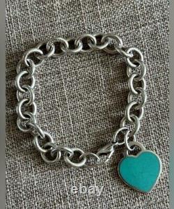 Tiffany &co Return To Tiffany Blue Enamel bracelet silver 925