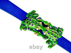 Tory Burch Frog Faux Pearl Enamel Leather Double Wrap Bracelet New gyuh