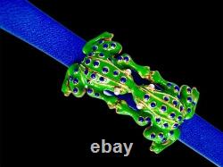 Tory Burch Frog Faux Pearl Enamel Leather Double Wrap Bracelet New gyuh