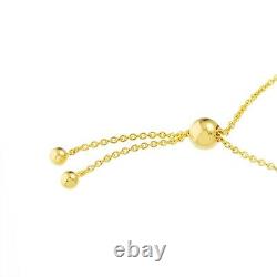 Turquoise Enamel Disc Bracelet Solid 14K Yellow Real Gold Bolo Bracelet Women