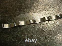 Ultra RARE Vintage GUCCI Silver 925 Enamel Jewelry Couture Italian GG Bracelet