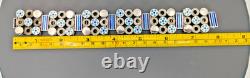 UnoAErre 925 Sterling Silver Blue Enamel Modernist Bracelet Italy 7 MCM