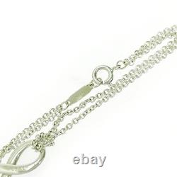 Used Tiffany & Co. Blue Enamel Infinity Double chain Bracelet withBox