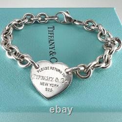 -Used- Tiffany & Co Return To Tiffany Teal Enamel Heart Tag Charm 7.5