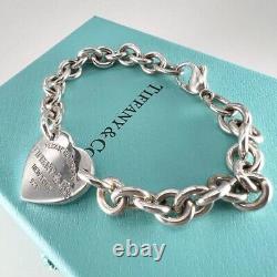 -Used- Tiffany & Co Return To Tiffany Teal Enamel Heart Tag Charm 7.5