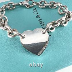 -Used- Tiffany & Co Return To Tiffany Teal Enamel Heart Tag Charm 7.5