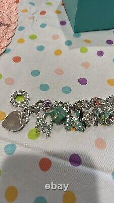 VERY RARE Tiff & Co Christmas silver, 17 charms, blue enamel bracelet & necklace