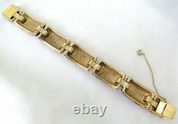 VTG Ciner Signed Blue Enamel & Rhinestone Bracelet withSafety Chain Gorgeous L@@K