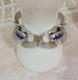 Vtg Mcm Modernist O. P. Orlandini 1ar Uno-a-erre 925 Blue Enamel Buckle Bracelet