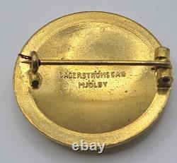 VTG Swedish Enamel Bracelet & Brooch Set Lagerströms Fab Mjölby Blue & Gold