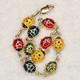 Vintage 14k Italy Enamel Ladybug Bracelet Burdick 585 Gold Rare 6.48g