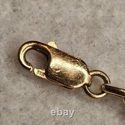 Vintage 14K Italy Enamel Ladybug Bracelet Burdick 585 Gold Rare 6.48g