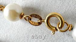 Vintage 18K 750 Pearl Blue Enamel Chain Bracelet 7 Inches