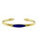 Vintage 18k Gold Blue Enamel Bangle Bracelet