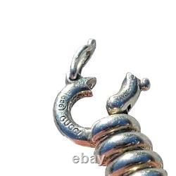 Vintage 1960's GUCCI Mariner Rope Link Enamel Bracelet 82g. 925 Italy 6.5 CLEAN