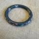Vintage 1970's Chinese Blue Floral Cloisonne Bangle 8 Inner Circumference