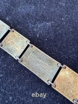 Vintage 50s David Andersen Norway Sterling Silver 925 Enamel Floral Bracelet