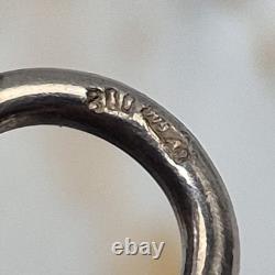 Vintage Arezo Italy 800 Silver Blue Enamel Swirl Link Toggle Bracelet 7.75