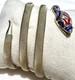 Vintage Art Deco Blue & Red Enamel Sterling Silver Mesh Snake Wrap Bracelet