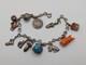 Vintage Austrian 900 Silver Gl&uuml;cksbringer 1939 Lucky Charm Bracelet Coral Pig 7