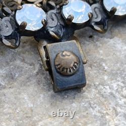 Vintage Beautiful Rare find Bracelet Dogs Lowers pink blue crystal dogs enamel r