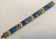 Vintage Blue And White Guilloche Sterling Silver Panel Bracelet