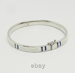 Vintage Blue Devils white enamel sterling silver bracelet Duke