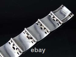 Vintage Blue Enamel Siam Sterling Bracelet