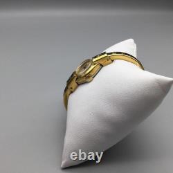 Vintage Bucherer Ladies Watch 18mm Manual Wind Blue Enamel Bracelet 5.5