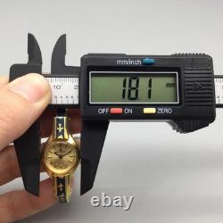 Vintage Bucherer Ladies Watch 18mm Manual Wind Blue Enamel Bracelet 5.5 Vintage Bucherer Ladies Watch 18mm Manual Wind Blue Enamel Bracelet 5.5